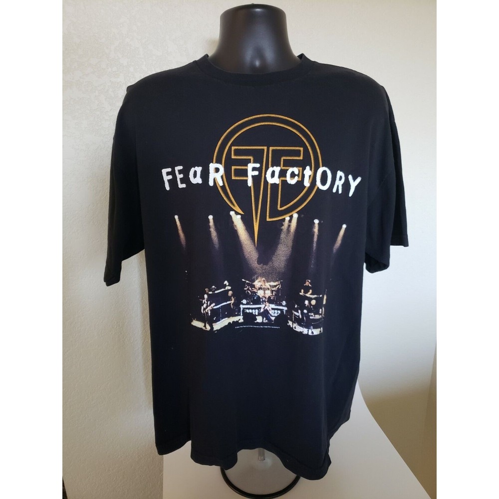 Vintage 2000 Fear Factory Double Sided Mens T-Shirt Official Merchandise Size XL